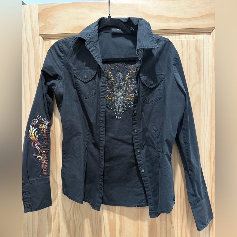 Harley Davidson button shirt